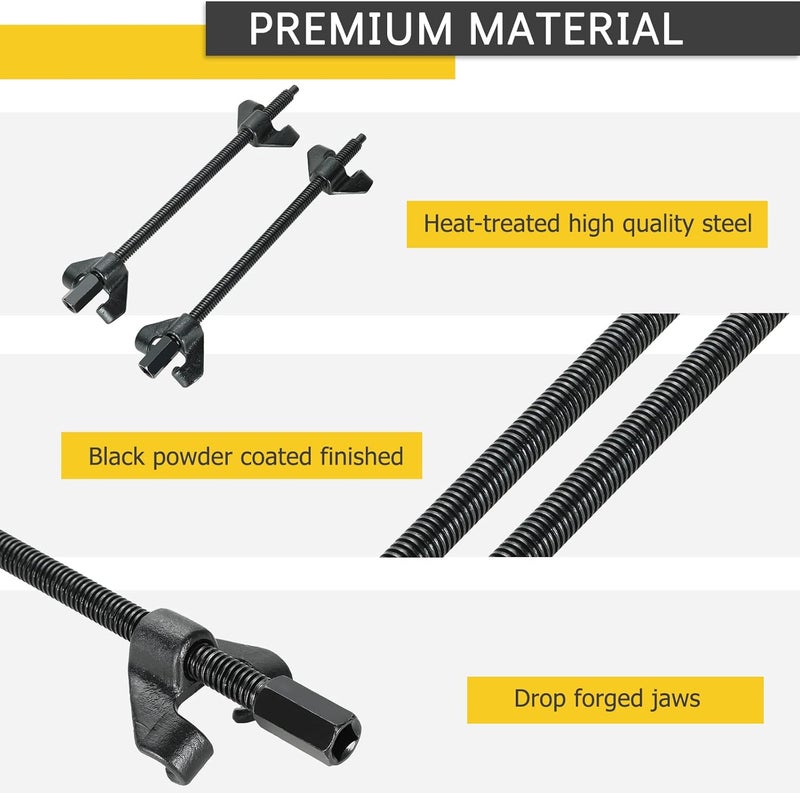 Acymner 14" Coil Spring Compressor Strut Remover Installer Tool | 2PCS Heavy Duty Auto Suspension Compression Remover Installer Tool Kit - Image 3